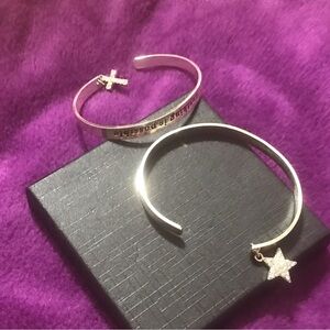 Chic Silver Charm Bracelet Set